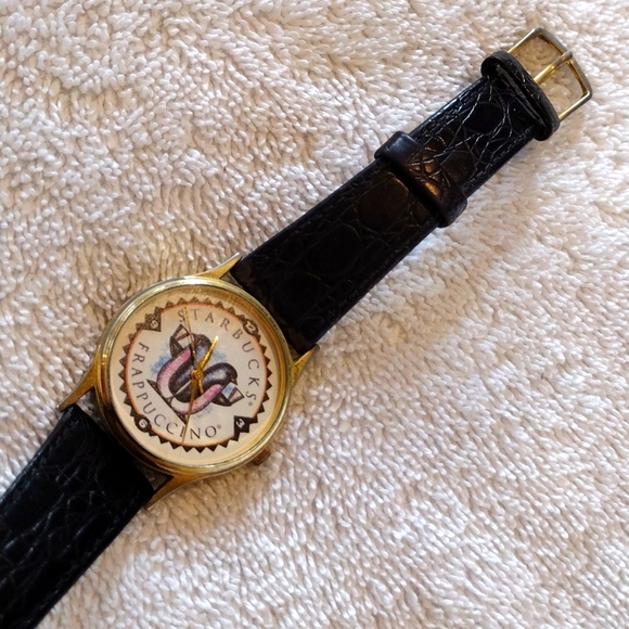 Starbucks Accessories - VINTAGE Starbucks leather watch
